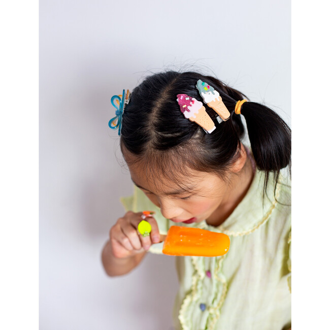 Ice Cream Mint Pink Alligator Clip