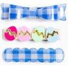 Colorful Easter Eggs With Blue Plaid Bow - Hair Accessories - 1 - thumbnail