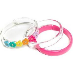 Bright Colors Flowers + Crystal Bangles