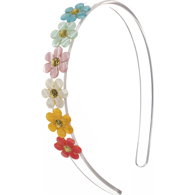 Centipede Pearl Flowers Headband, Pastel - Headbands - 1