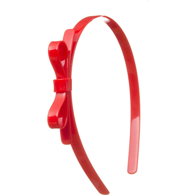 Thin Bow Red Headband