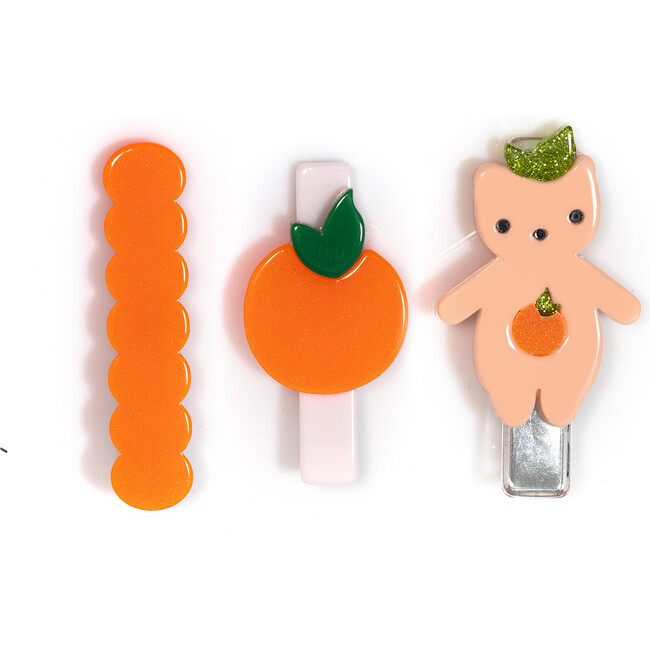 Fruit Bear Orange Alligator Clip Set - Hair Accessories - 1