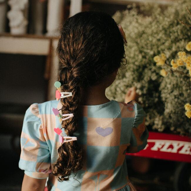 Frozen Treats Fabric Covered Snap Clips