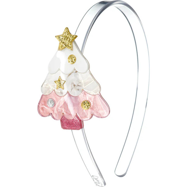 Christmas Tree Pink Pearlized Headband