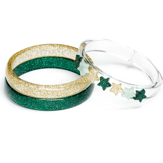 Stars Green, Mint, and Gold Bracelet - Bracelets - 1