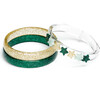 Stars Green, Mint, and Gold Bracelet - Bracelets - 1 - thumbnail
