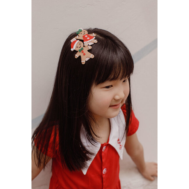 Happy Gingerbread Cookies Hair Clips