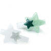 Stars Double Mint Satin White Hair Clips - Hair Accessories - 1 - thumbnail