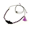 Starry Bat Black Beaded Necklace - Necklaces - 1 - thumbnail