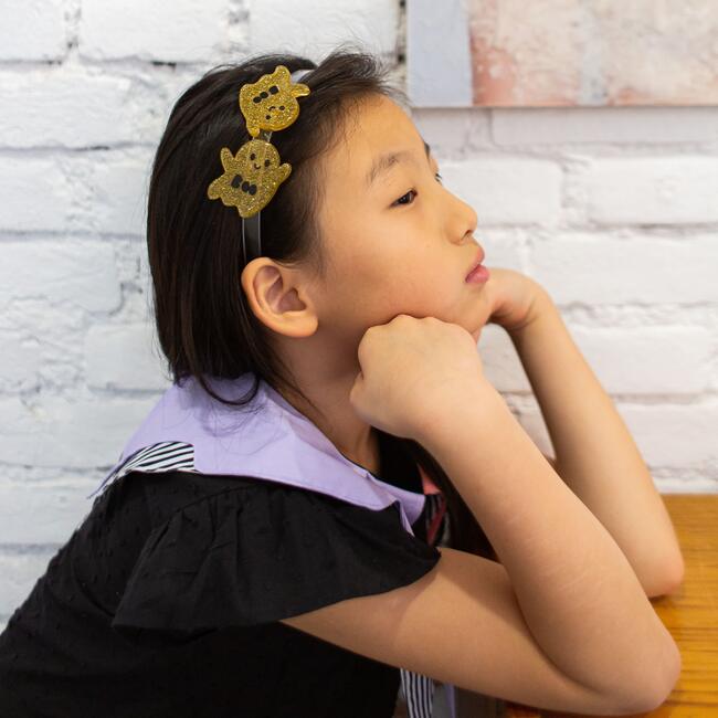 Playful Glitter Gold Ghosts Headband - Headbands - 2