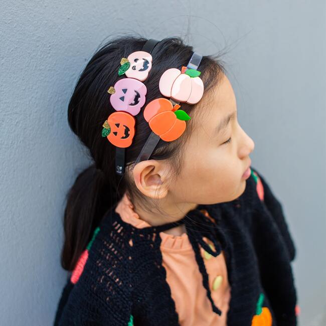 Double Pumpkins Coral Headband