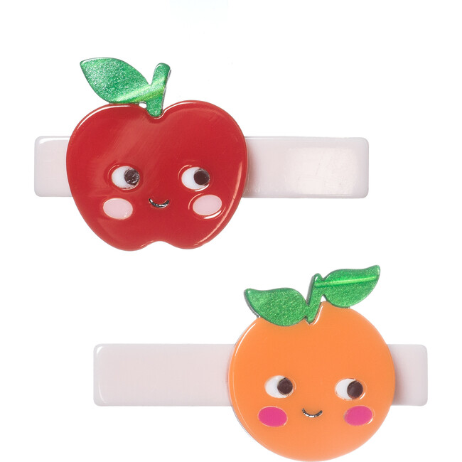 Fun Orange and Apple Hair Clips