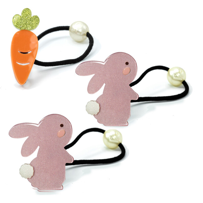 Bunnies and Carrot Hair Ties Ponytail - Hair Accessories - 1