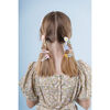 Daisies White Blue Pink Fabric Covered Snap Clips - Hair Accessories - 2