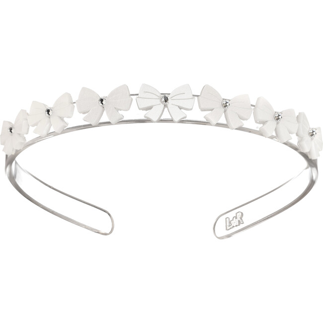 Bows Mini Satin White Headband