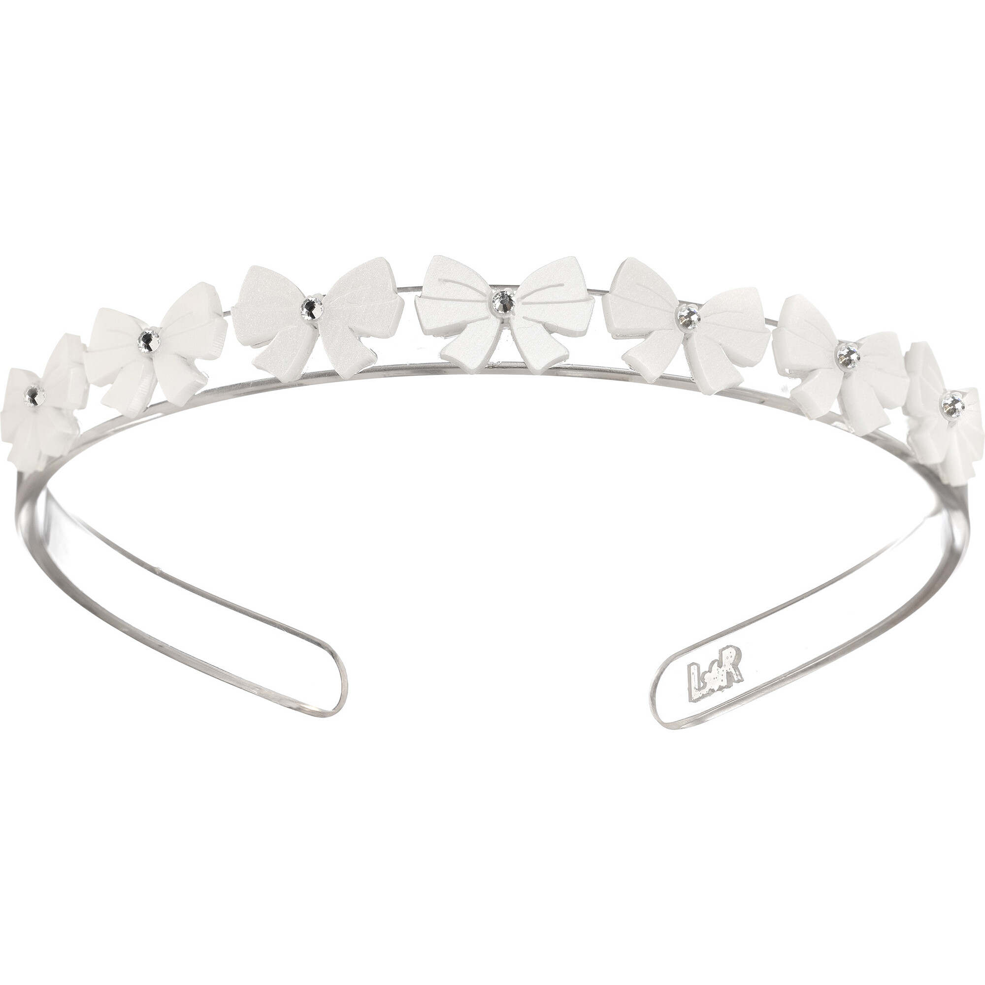 Bows Mini Satin White Headband - Headbands - 1