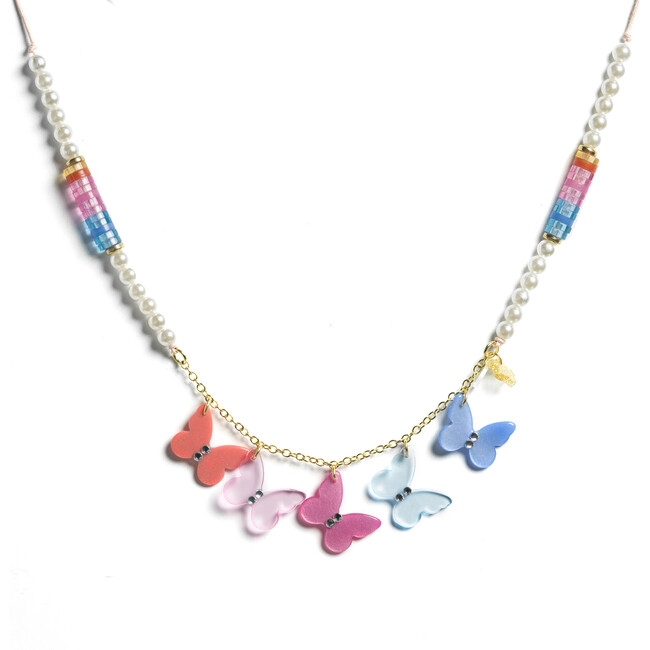 Butterflies Spring Colors Necklace
