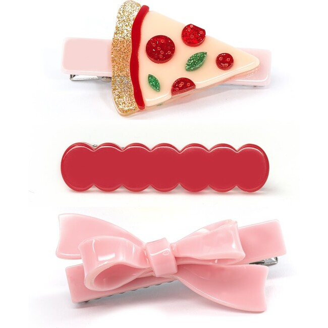 Pizza Trio Hair Clips