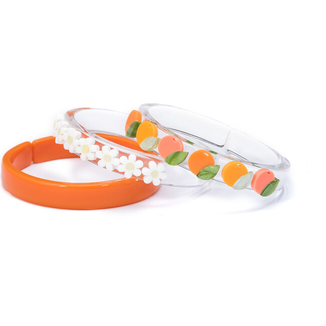 Daisy Tangerine Orange Bangles