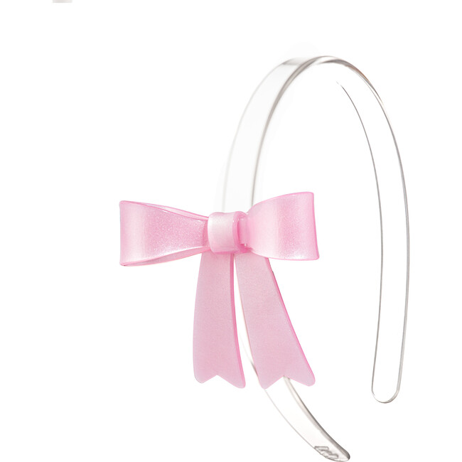 Bow French Satin Pink Headband