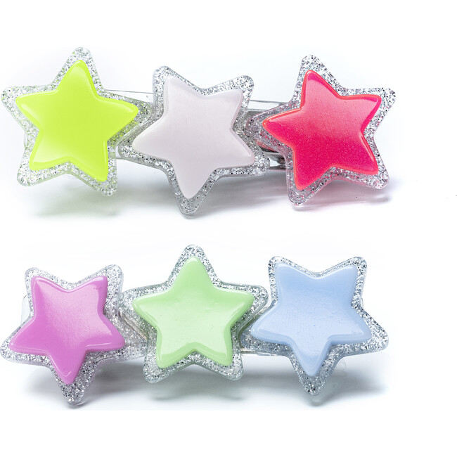 Stars Neon Alligator Clips