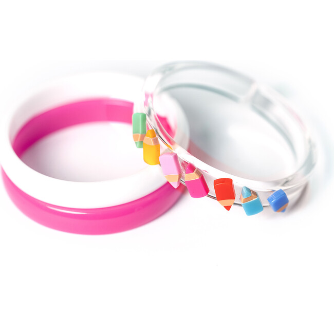 Pencil Vibrant Color Bangles Set;3