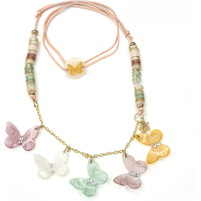 Butterflies Pearlized Pastel Necklace