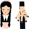 Doll Braids Black & Hand Alligator Clips - Hair Accessories - 1 - thumbnail