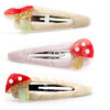 Mushroom Covered Snap Clips, Red & Multicolors - Hair Accessories - 1 - thumbnail