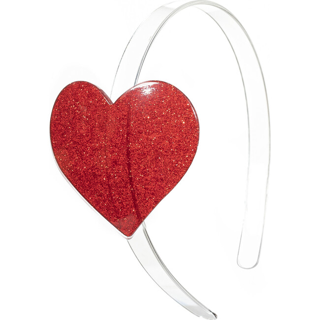 Cece Heart Glitter Red Headband