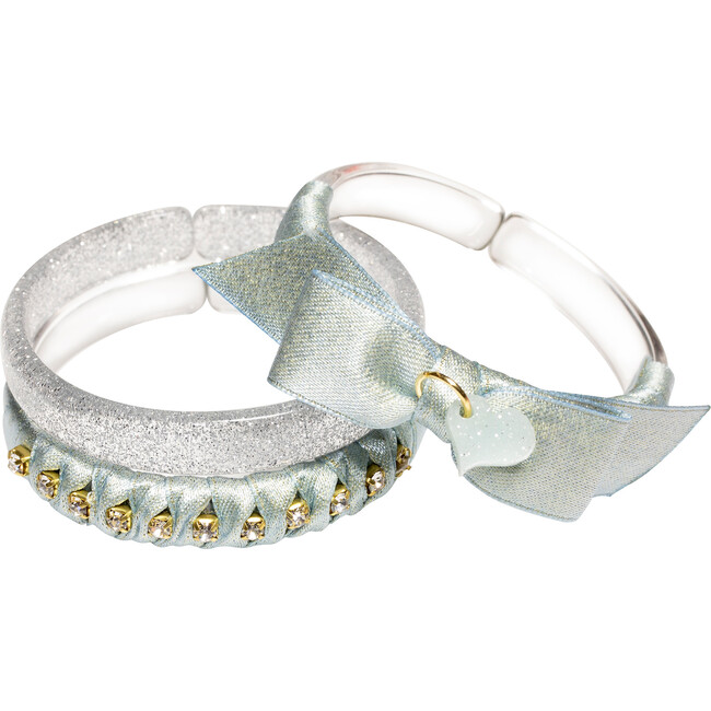 Fancy Fabric Bracelets, Silver