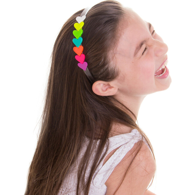 Hearts Headband, Neon - Headbands - 2