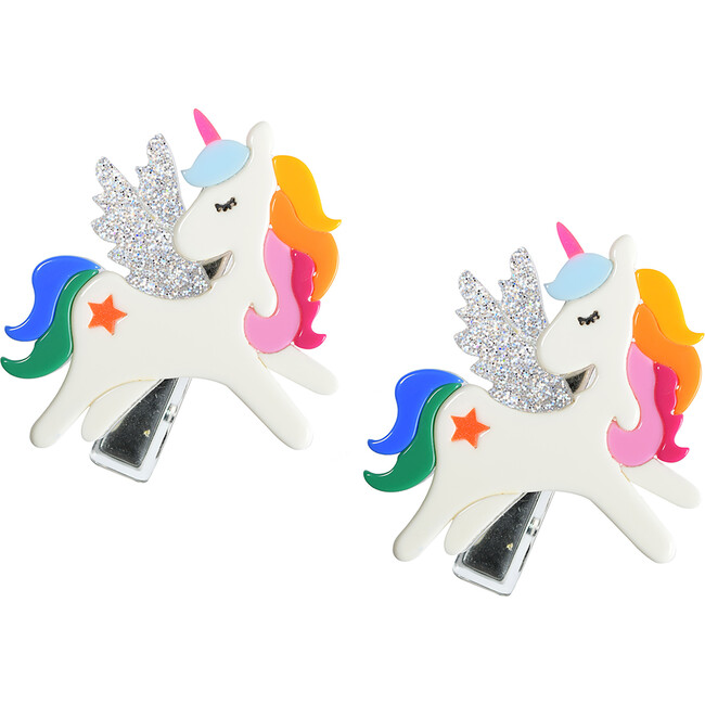 Unicorn Rainbow Wing Alligator Clips - Hair Accessories - 1