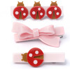 Ladybugs & Pink Bow Hair Clips - Hair Accessories - 1 - thumbnail