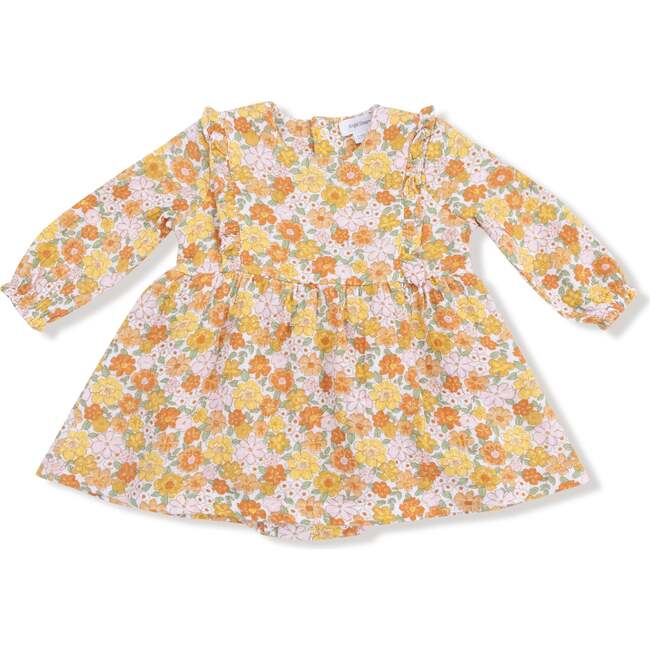 Ruffle Long Sleeve Bubble with Skirt, Sweet Amber Floral