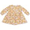 Ruffle Long Sleeve Bubble with Skirt, Sweet Amber Floral - Dresses - 1 - thumbnail