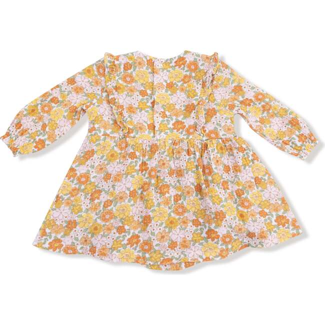 Ruffle Long Sleeve Bubble with Skirt, Sweet Amber Floral - Dresses - 2