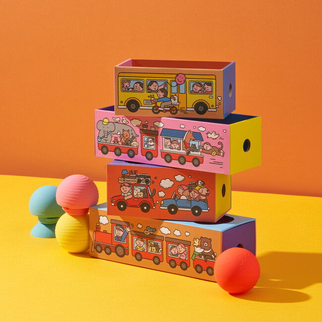 All-in-One Baby Ball in Train Play Box, Primary Colors - Developmental Toys - 5