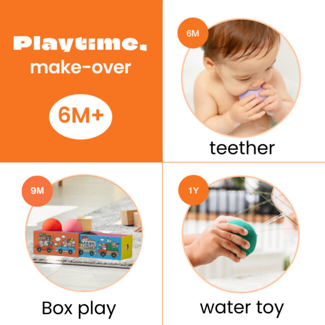 All-in-One Baby Ball in Train Play Box, Primary Colors - Developmental Toys - 6