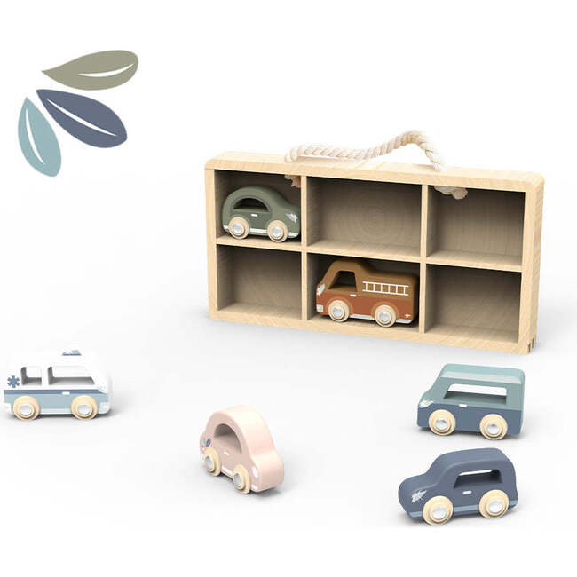 Car Display case w/ 6 vehicles - Developmental Toys - 2