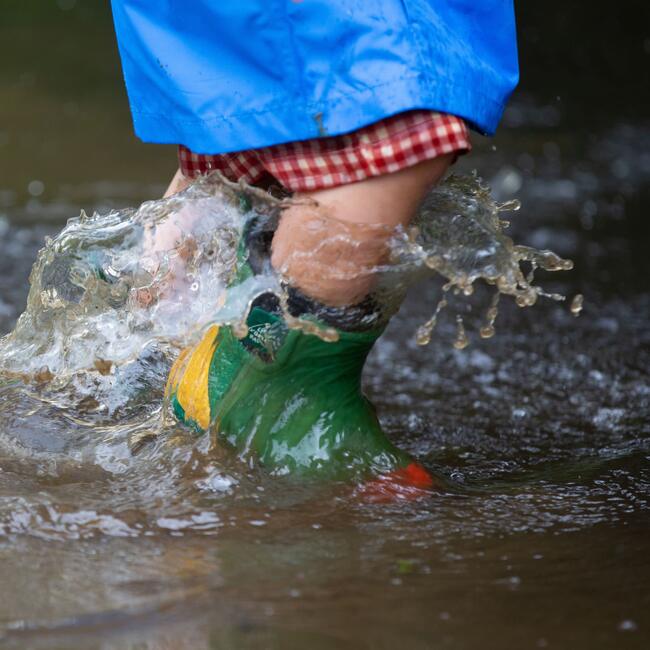 Wellington Ankle Length Round Toes Waterproof Boots, Multicolors - Rain Boots - 5