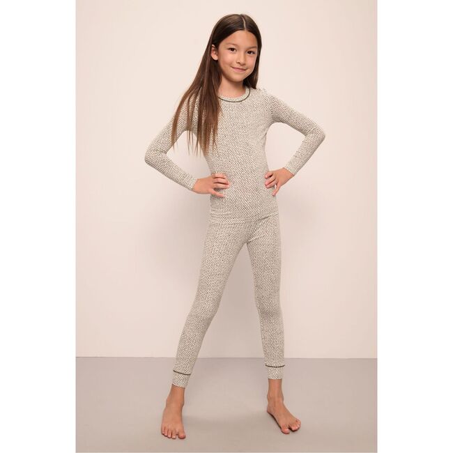 Kids Printed TENCEL™ Modal Unisex Long PJ Set, ELLA SPARK/MOSS