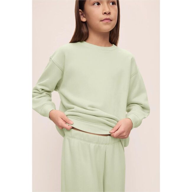 Kid's French Terry Sweatshirt and Jogger Set, MATCHA
