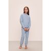 Kid's Recycled Boucle Hoodie & Jogger Set, WEDGEWOOD BLUE - Mixed Apparel Set - 1 - thumbnail
