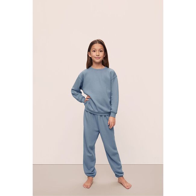 Kid's French Terry Sweatshirt and Jogger Set, FADED DENIM