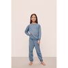 Kid's French Terry Sweatshirt and Jogger Set, FADED DENIM - Mixed Apparel Set - 1 - thumbnail