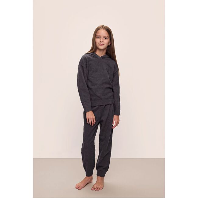 Kid's Recycled Boucle Hoodie & Jogger Set, GRAPHITE