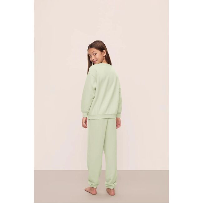 Kid's French Terry Sweatshirt and Jogger Set, MATCHA - Mixed Apparel Set - 2
