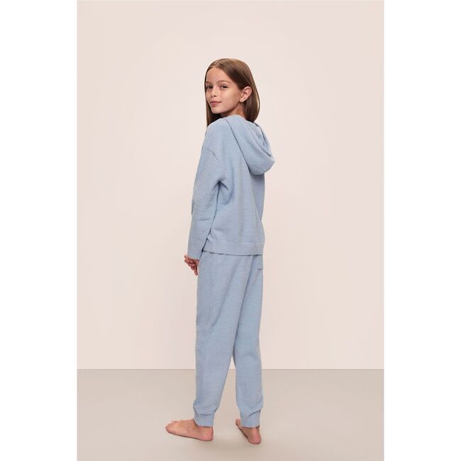 Kid's Recycled Boucle Hoodie & Jogger Set, WEDGEWOOD BLUE - Mixed Apparel Set - 2