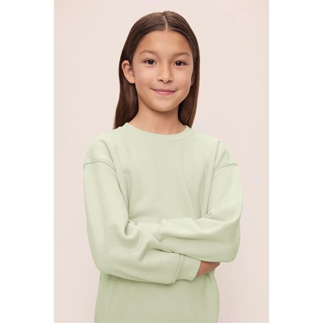 Kid's French Terry Sweatshirt and Jogger Set, MATCHA - Mixed Apparel Set - 3